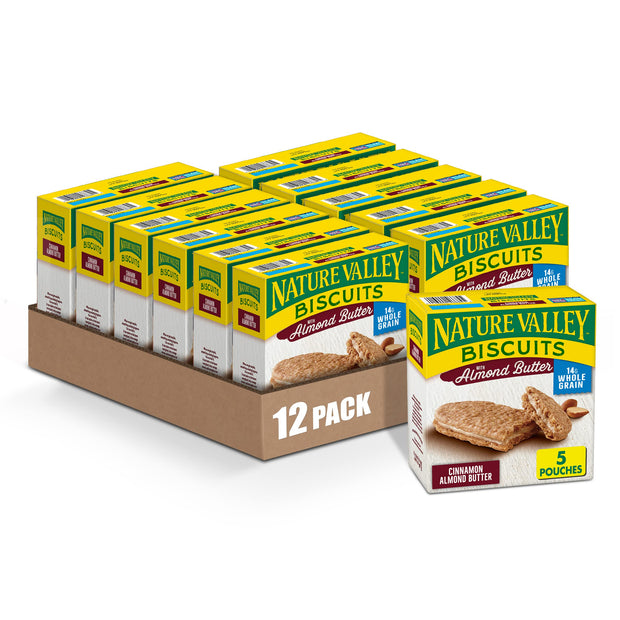 Nature Valley Biscuit Sandwiches, Peanut Butter, Snack Bars, 10 Bars, 13.5 oz
