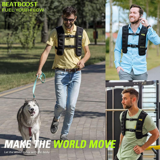 Weighted Vest Men 10lb/15lb/20lb/25lb/30lb/35lb/40lb Weight Vest with Ironsand for Strength Training Running Walking Workout