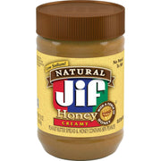 Jif Natural Creamy Peanut Butter Spread and Honey – Contains 80% Peanuts, 16 Ounces