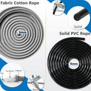 Weighted Jump Rope, 1LB Tangle-Free Ball Bearing Rapid Speed Skipping Rope for Men Women, Adjustable 9mm Cotton & PVC Rope with Alum Handle for Boxing MMA Weight-Loss Athletic Workout Fitness