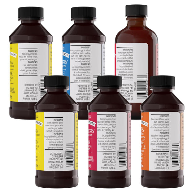 Lorann Oils Variety Bakery Emulsion: Multiple Flavors, Perfect for Enhancing Baking Variety in Cakes, Cookies & Desserts, Gluten-Free, Keto-Friendly, Baking Essential for Your Kitchen, 4oz per Bottle