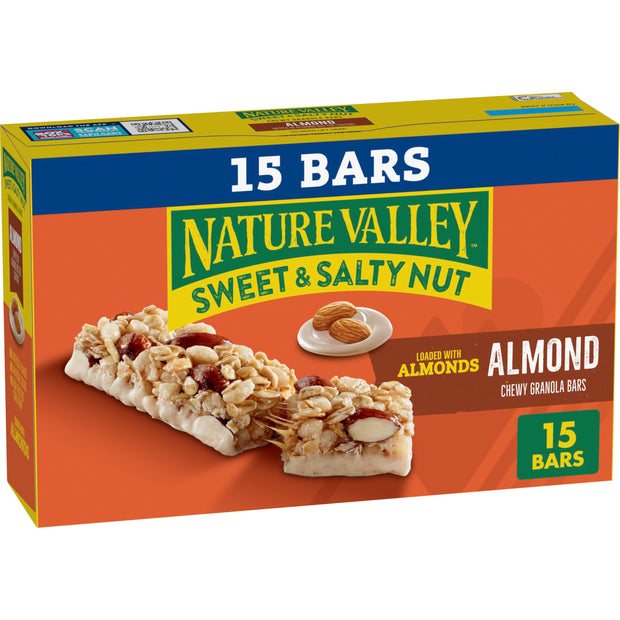 Nature Valley Sweet and Salty Nut Granola Bars, Dark Chocolate Peanut Almond, 24 Bars, 28.8 oz