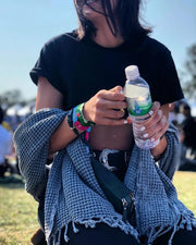 Teema Large Turkish Beach Towel - 100% Turkish Cotton - Sand Free - Fast Drying - Versatile and Multi-Use - The Waffle Weave (Ice)