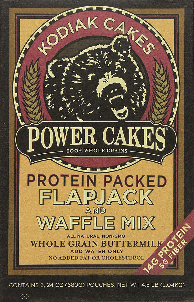 Kodiak Cakes Power Cakes Variety Pack - Protein Pancake Mix Just Add Water - 100% Whole Grain Flapjack and Protein Waffle Mix - Buttermilk (2, 20oz) and Chocolate Chip (1, 18oz) Pancake Mix Bulk