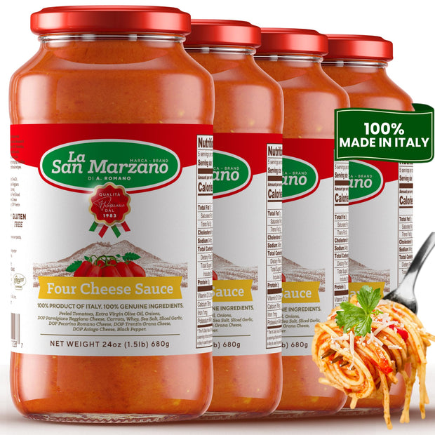 La San Marzano Marinara Sauce, 24 oz, Pasta Sauce Made in Italy, All Purpose Tomato Premium Quality, All Natural, Mediterranean Diet, Non GMO, Vegan, Gluten Free