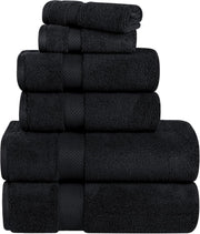 Superior Zero Twist 100% Cotton Bathroom Towels, Super Soft, Fluffy, and Absorbent, Premium Quality 6 Piece Towel Set with 2 Washcloths, 2 Hand Towels, and 2 Bath Towels, Coral