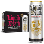 Liquid Death Sparkling Mountain Water, 16.9 oz Tallboys (12-Pack)