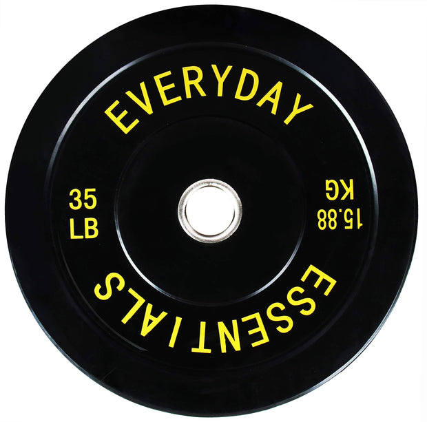 Olympic Barbell 2-Inch Rubber Bumper Plate Weight Set for Strength Training, Multiple Options