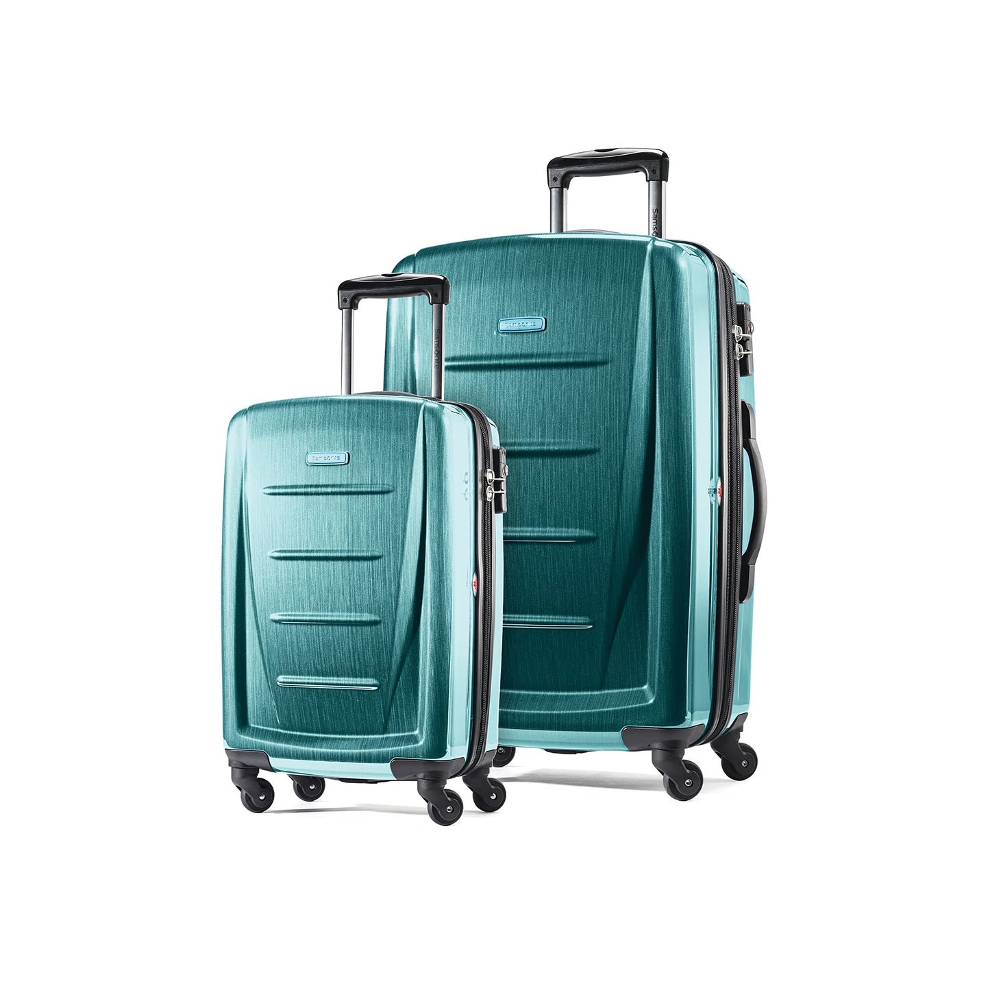 Samsonite Winfield 2 Hardside Expandable Luggage with Spinner Wheels, Burgundy, Checked-Medium 24-Inch