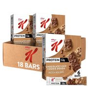 Special K Bar Protein Meal Bars, Meal Replacement, Chocolatey Chip Cookie Dough (3 Boxes, 18 Count)