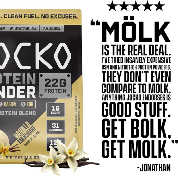 Jocko Fuel Protein Bundle (2 Pack) - Chocolate Peanut Butter (2lb) + Vanilla (2lb) - Supports Muscle Recovery & Growth