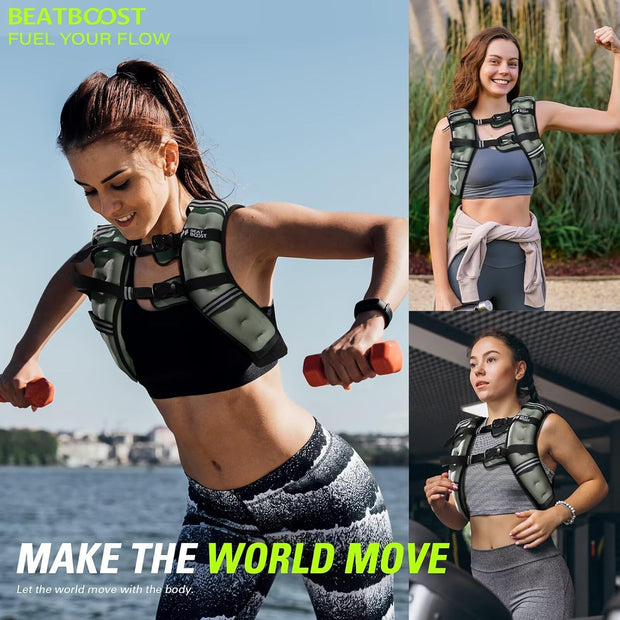 Weighted Vest Woman 5 12 15 20 25 30 lb Weight Vest with Ironsand for Walking Strength Training Running Workout