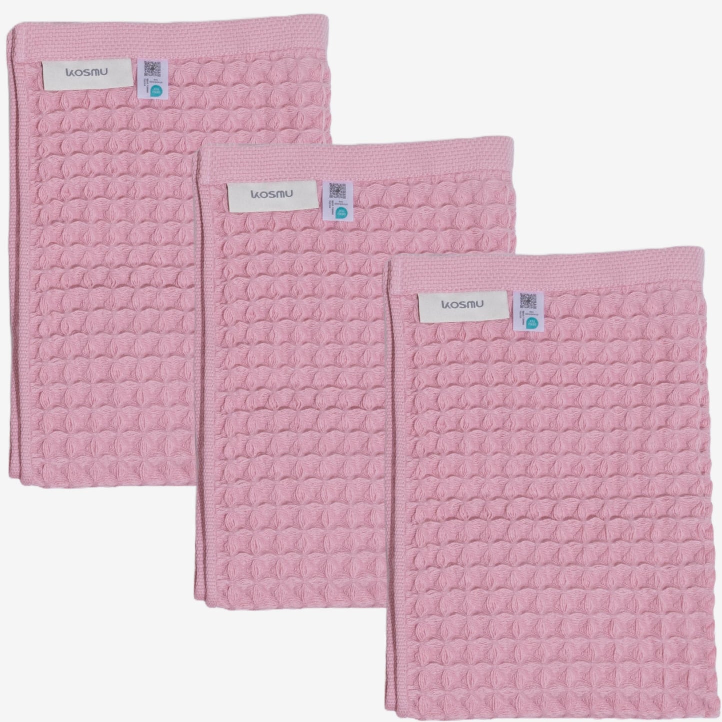 Luxury Japanese Cotton Waffle Bath Towel | Plush, Absorbent, and Quick Dry (Coral Orange, Hand Towel, 32" x 16")