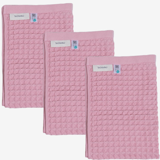 Luxury Japanese Cotton Waffle Bath Towel | Plush, Absorbent, and Quick Dry (Coral Orange, Hand Towel, 32" x 16")