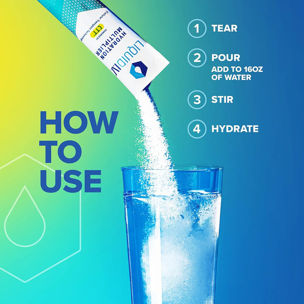 Liquid I.V. Hydration Multiplier - Lemon Lime - Hydration Powder Packets | Electrolyte Drink Mix | Easy Open Single-Serving Stick | Non-GMO