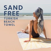 Turkish Beach Towel - Large 36 x 71 | Quick Dry Beach Towel is Essential for Enjoying A Day at The Beach | Sand Free Beach Towels for Clean and Comfortable Experience (Sunset, Large)