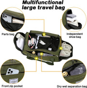 Laripwit Travel Duffle Bag for men 40L Medium Sports Gym Bag with Wet Pocket & Shoes Compartment Weekender Overnight Backpack for Traveling Duffel Bag Backpack for Women, Green