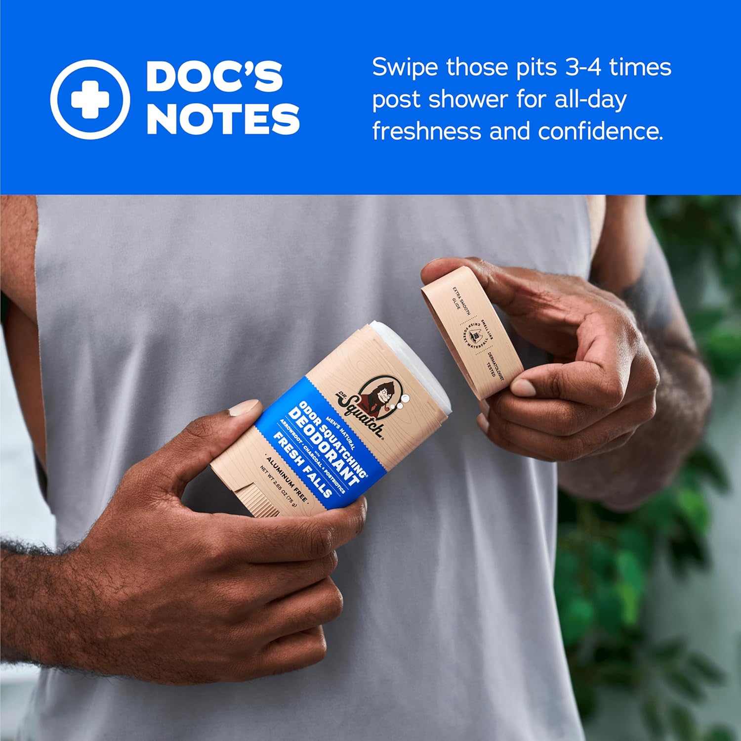Dr. Squatch Natural Deodorant for Men 3 Pack – Odor-Squatching Men's Deodorant Aluminum Free (2.65 oz, 3 Pack)
