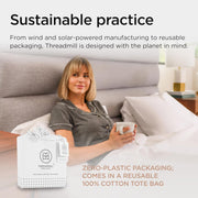 Threadmill 100% American Certified Supima Cotton Sheets King Size - 1200 Thread Count, 4Pc King Size Sheets Set, Smooth Sateen, Ultra Luxury Bed Sheets, 17" Deep Pocket King Sheet Set - White Sheets