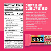 KIND Seeds Fruit & Nuts Snack Bar, Strawberry Sunflower Seed | 5g Protein, High Fiber, Gluten Free Bars, 1.4 OZ, 36 Count