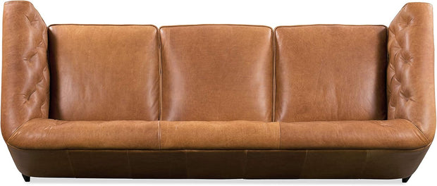 POLY & BARK Essex Sofa in Full-Grain Pure-Aniline Italian Tanned Leather in Cognac Tan