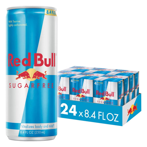 Red Bull Sugar Free Energy Drink with 114mg Caffeine plus Taurine & B Vitamins, 12 Fl Oz, Pack of 24 Cans