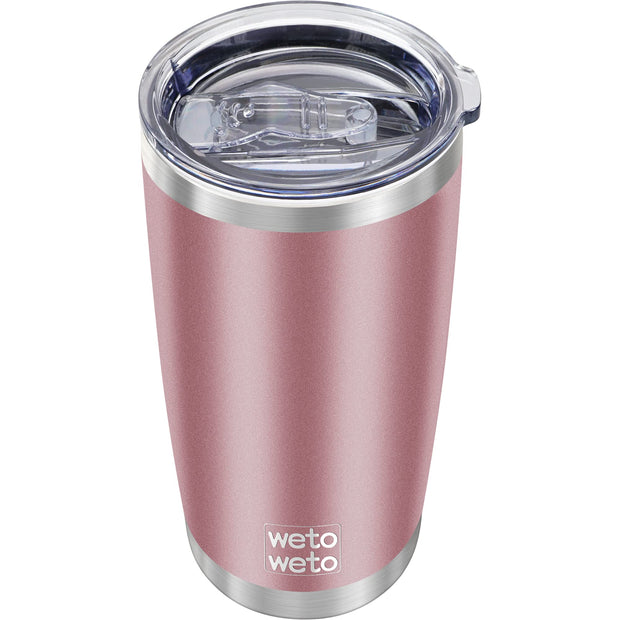 WETOWETO 20oz Tumbler, Stainless Steel Vacuum Insulated Coffee Travel Mug, Double Wall Powder Coated Insulated Coffee Mug Travel Mug with Lid Thermal Cup for Outdoor (Navy Blue, 1 Pack)