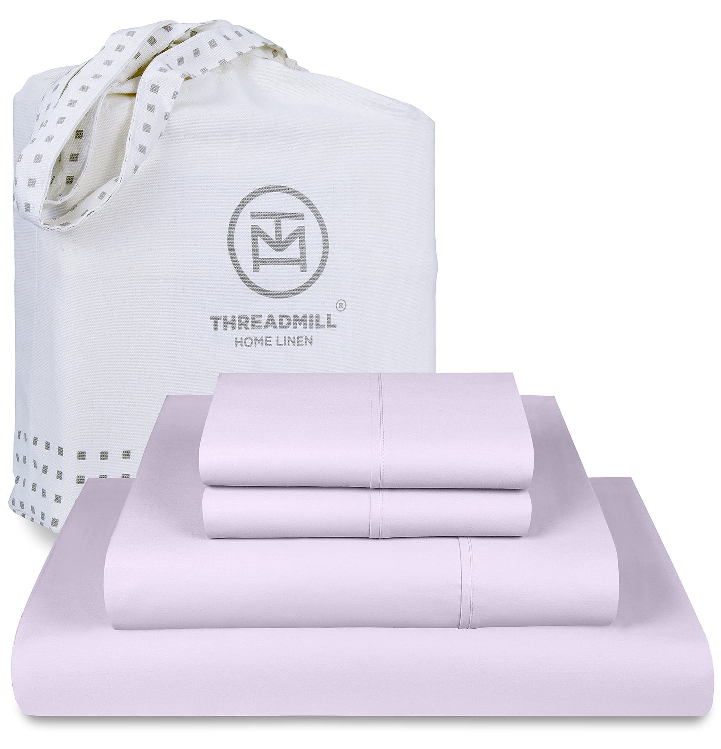 Threadmill 5-Star Hotel 500 Thread Count Best Bed Sheets, 100% Cotton Sheets Set for Queen Bed, Smoother Than Egyptian Cotton Claims, 4 Pc Set with Deep Pockets (Dark Grey)
