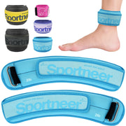 Sportneer Adjustable Ankle Weights for Women and Men：1 Pair 1 2 3 4 6 7 8 10 lbs Upgraded Easily Adjustable Leg Weight, Weighted Wrist Weight Strap for Gym, Fitness, Workout, Walking, Dancing (Black, 2 lbs x 2)