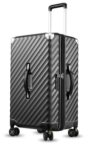 LUGGEX Trunk Luggage, Large Suitcases with Shock-Absorbing Spinner Wheels, Deep Capacity Expandable Hard Shell Suitcase 28 Inch, Charcoal Metallic, 92.2L