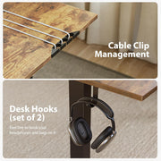 Agilestic L Shaped Standing Desk 63 x 55 inch Adjustable Height, Electric Corner Standing Desk, Sit Stand Computer Table with Splice Board, Rustic Brown