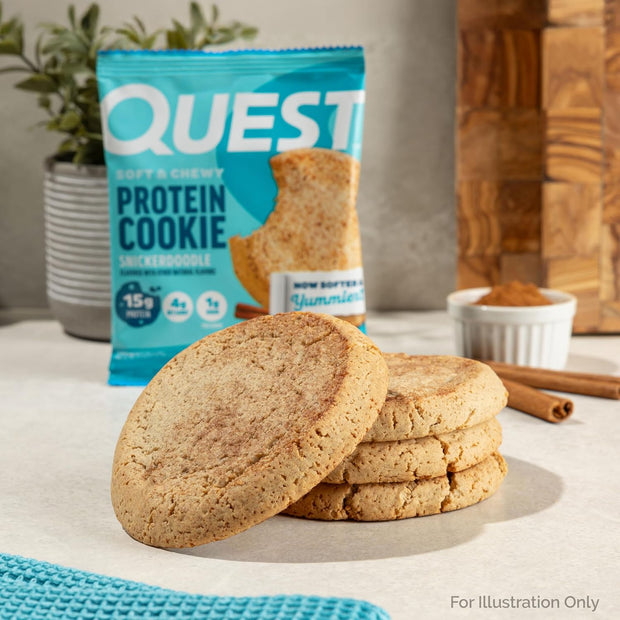 Quest Nutrition Snickerdoodle Protein Cookie, 15g Protein, 1g Sugar, 4g Net Carbs, Keto Friendly, High Protein, Low Carb 4 Count