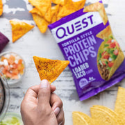Quest Nutrition Loaded Taco Tortilla Style Protein Chips, 19g Protein, 4g Net Carb, Low Carb, Gluten Free, 1.1 oz (Pack of 12)