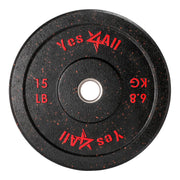 Yes4All 2" Bumper Plate, 10-190 LB Olympic Rubber Weight Plate with Steel Hub for WeightLifting, Strength Training, Home Gym, Less Impact, Absorb Bounce & Shock, Multiple Options