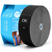 OK TAPE Kinesiology Tape Pre Cut Strips Bulk (150 PCS),Elastic Cotton Latex Free Hypoallergenic Athletic Tape Roll for Muscle Joint Knee,Waterproof k Tape 2in×10in/PCS
