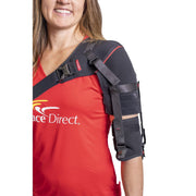 Shoulder Stabilizer Orthosis L3670- Arm Brace for Stroke, Hemiparesis, Subluxation, Rehabilitation- Left or Right Shoulder, Black-Red, XL - Left