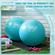 Leyndo 4 Pcs 26 Inch Yoga Exercise Ball Pilates Pregnancy Birthing Fitness Ball with Quick Pump Anti Burst for Improved Posture, Balance, Yoga, Pilates, Training