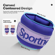 Sportneer Ankle Weights 0.5/1/2/3/5 LBS 1 Pair Wrist Leg Arm Weights for Women Men Kids Child with Adjustable Straps, Strength Weighted for Jogging Running Walking Fitness Gym Workout