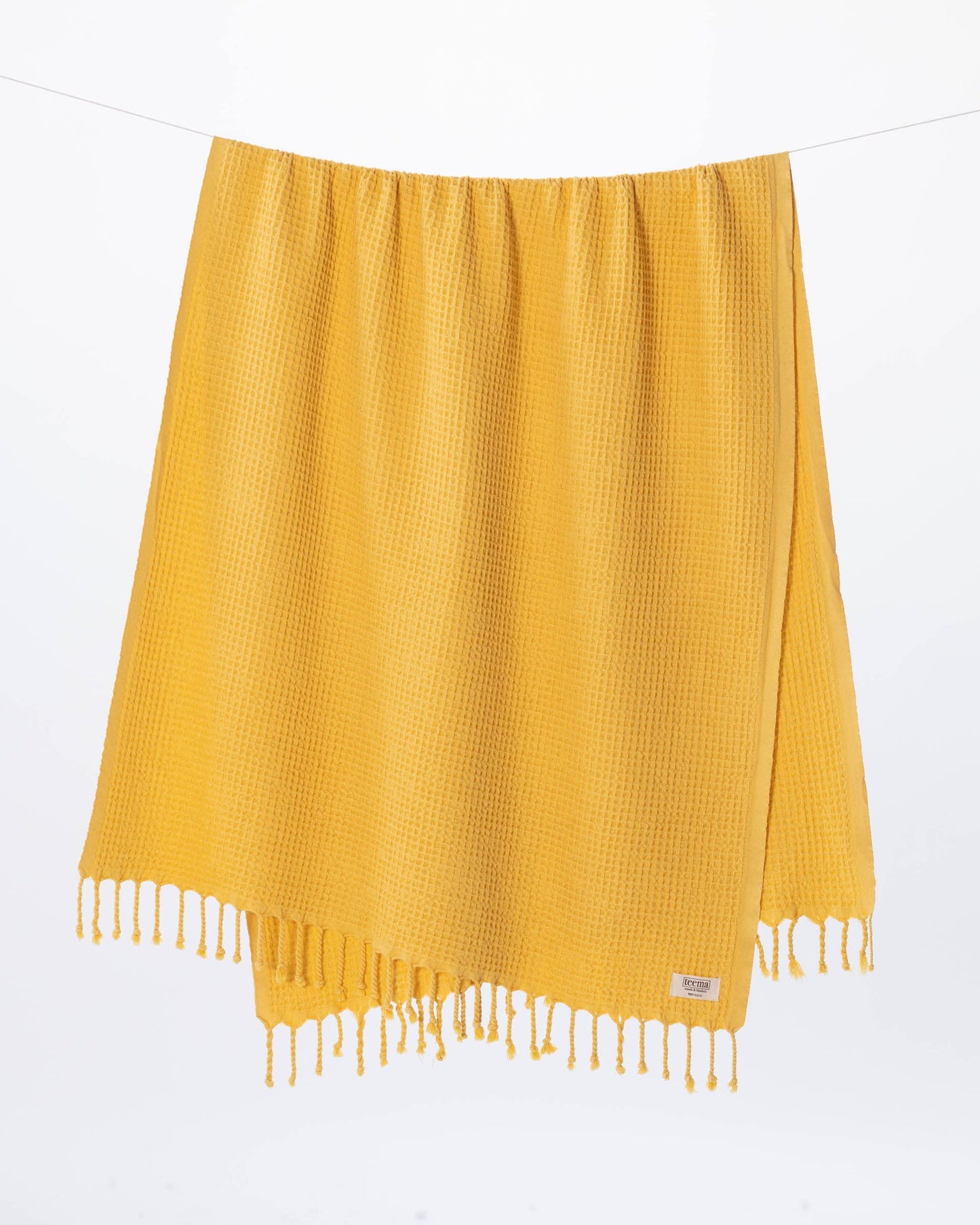 Teema Large Turkish Beach Towel - 100% Turkish Cotton - Sand Free - Fast Drying - Versatile and Multi-Use - The Waffle Weave (Ice)