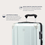 Travelpro Pathways 3 Hardside Expandable Luggage, 8 Spinner Wheels, Lightweight Hard Shell Suitcase, Cloud Grey, Checked Medium 25 Inch