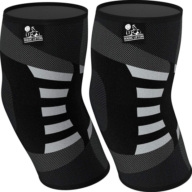 Nordic Lifting Elbow Compression Sleeves (1 Pair) – Support for Pain Relief, Tendonitis, Golfer’s & Tennis Elbow Recovery