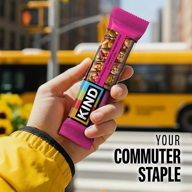 KIND Bars Seeds, Fruit and Nuts Variety Pack, Strawberry, Dark Chocolate Raspberry and Orange Cranberry, Good Source of Fiber, 5g Protein, Gluten Free Snack Bars, 18 Count