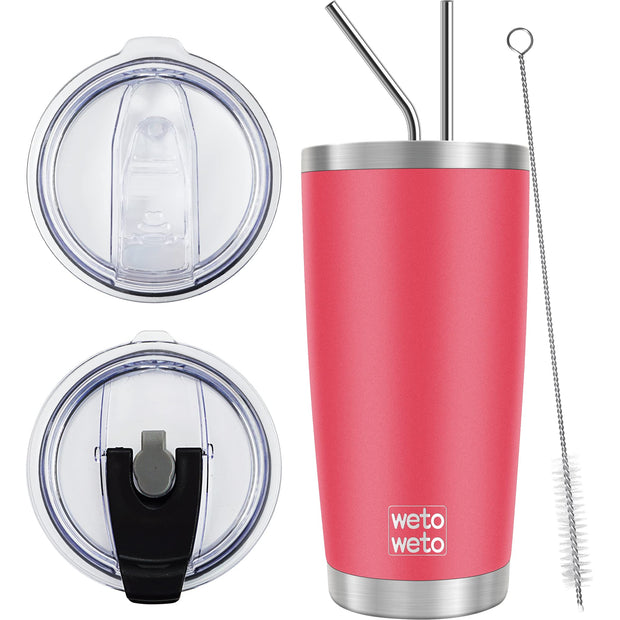 WETOWETO 20oz Tumbler, Stainless Steel Vacuum Insulated Coffee Travel Mug, Double Wall Powder Coated Insulated Coffee Mug Travel Mug with Lid Thermal Cup for Outdoor (Navy Blue, 1 Pack)