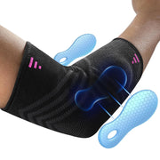 Tennis Elbow Brace for Men Women with 2 Contoured Gel Pads, Breathable Knitted Fabric, Non Slip, Compression Sleeve for Golfer's, Tennis Elbow Pain Relief, 1 Pack, Size M