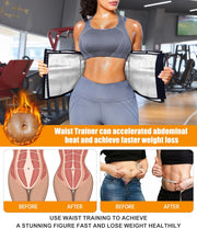 LEINIDINA Womens Waist Trainer Corset with Zipper Sweat Waist Trimmer for Women Workout Belt Corset Shapewear