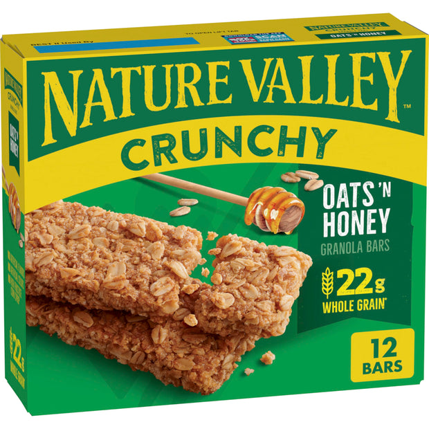 Nature Valley Crunchy Granola Bars Oats 'N Honey, 98-Count 1.49oz bars