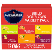 Sanpellegrino Italian Sparkling Drinks, Build Your Own Variety Pack, Sparkling Fruit Beverage, Made with Natural Flavors, 12-Pack