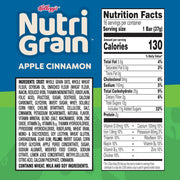 Nutri-Grain Breakfast Bars, Made with 10g Whole Grains, Snack Bars, Apple Cinnamon, 20.8oz Box (16 Count)
