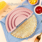 Tortilla Sealer,SELERS,Tacos tortilla crimper Maker Large,Removable & Adjustable 4"-6''-8" Crust,For Burritos,Pasties,Tortilla,Dumplings,Sandwich,Grey Yellow