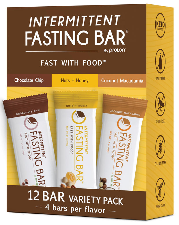 Prolon Fasting Bars | 5g Protein, 7g Fiber | Keto-Friendly, Gluten-Free, Dairy-Free, Plant-Based | Nutrition for Intermittent Fasting | Formulated to Not Break Your Fast | Coconut Macadamia Nut (24 Count)